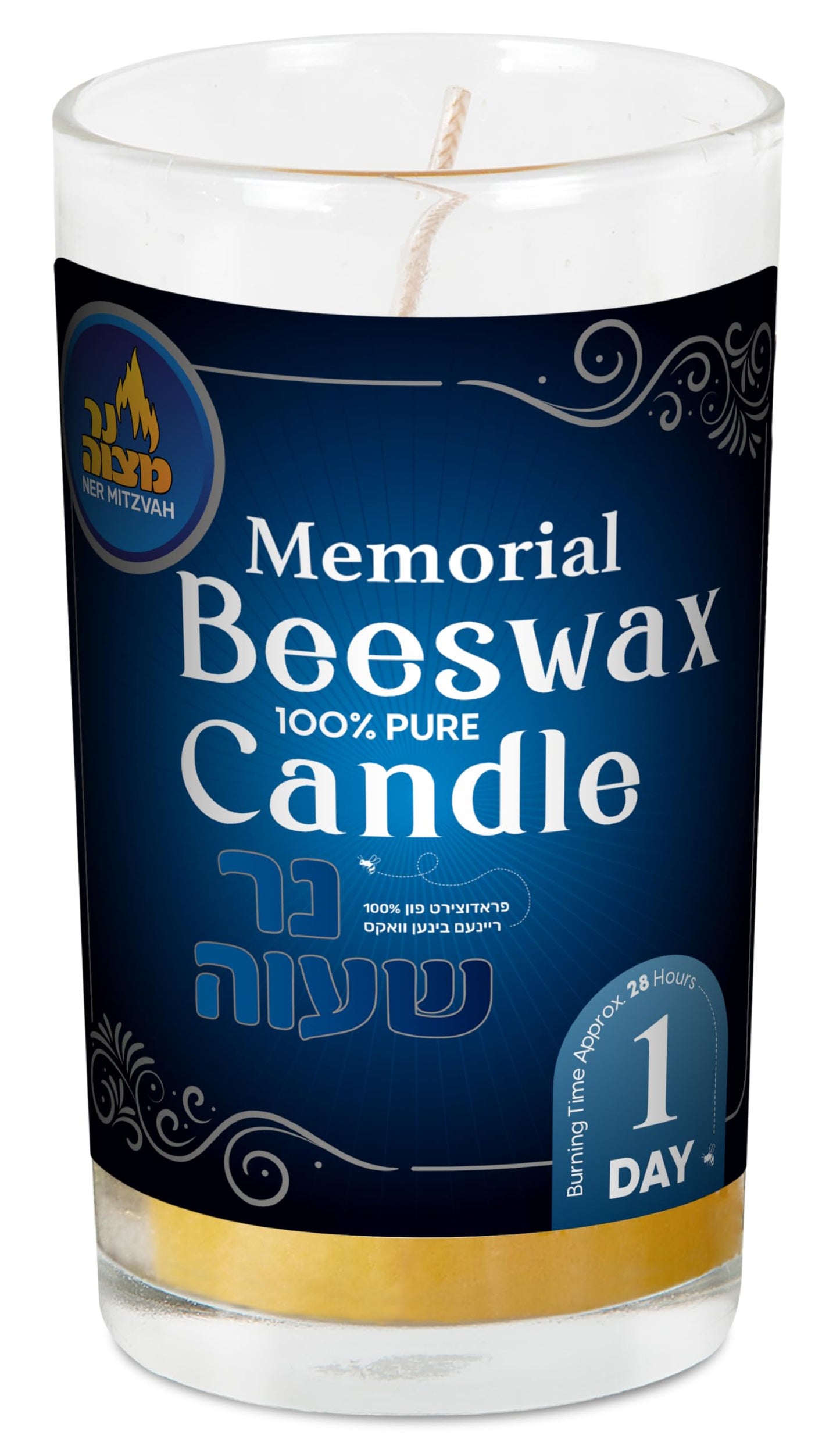 1-Day Beeswax Candle in Glass Cup