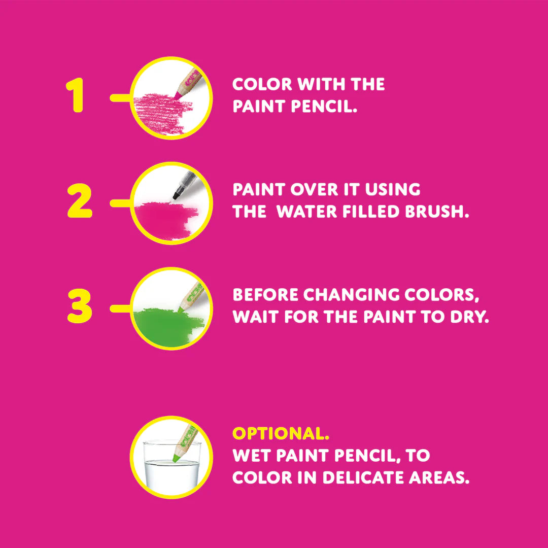Mitzvah Kinder Color-In Paint-by-Color Canvas - Good Morning (Girls)