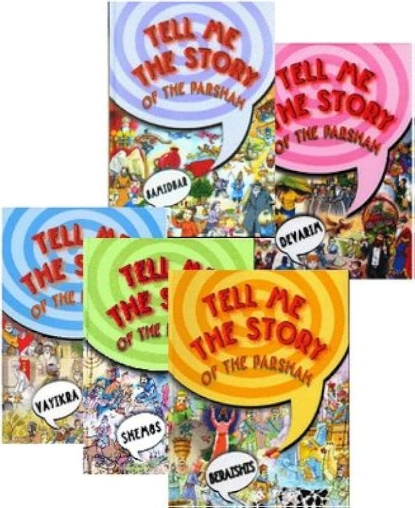 Tell Me the Story of the Parshah - Plastic Covered Pages - 5 Volume Slipcase Set