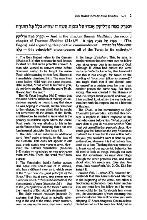 Beis Halevi on Ahavas Yisrael - With English Translation (Full Size)