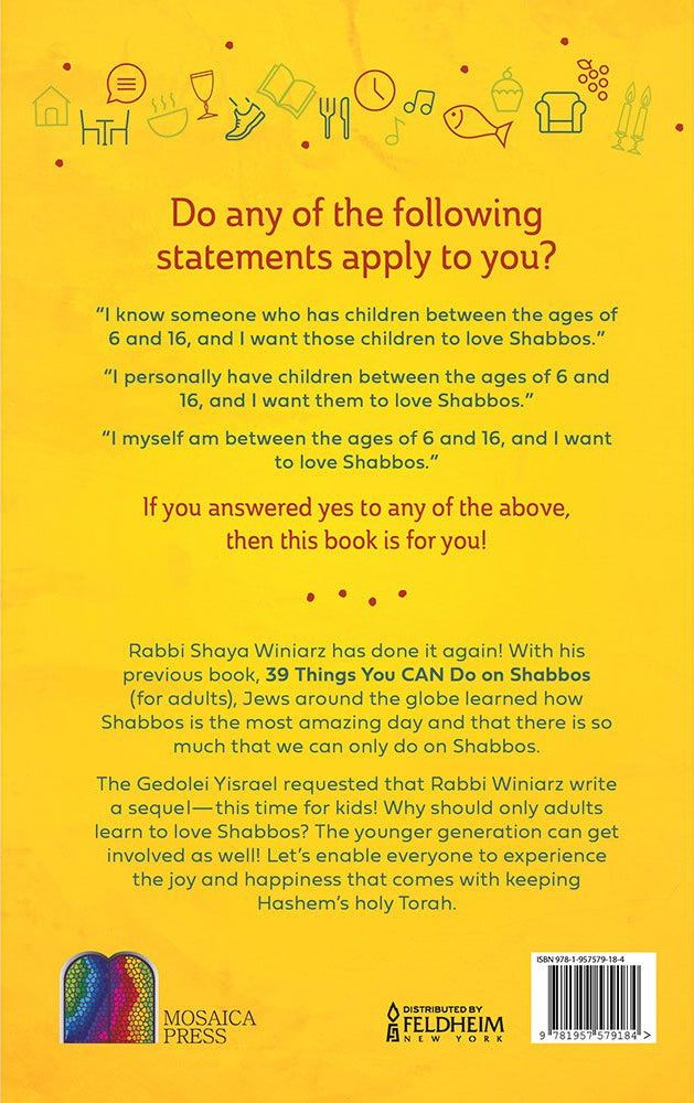 39 Things You Can Do on Shabbos - For Kids