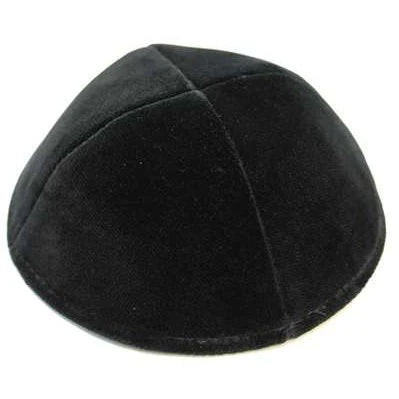Majestic Giftware Black Velvet 4-Part Rimless Yarmulke