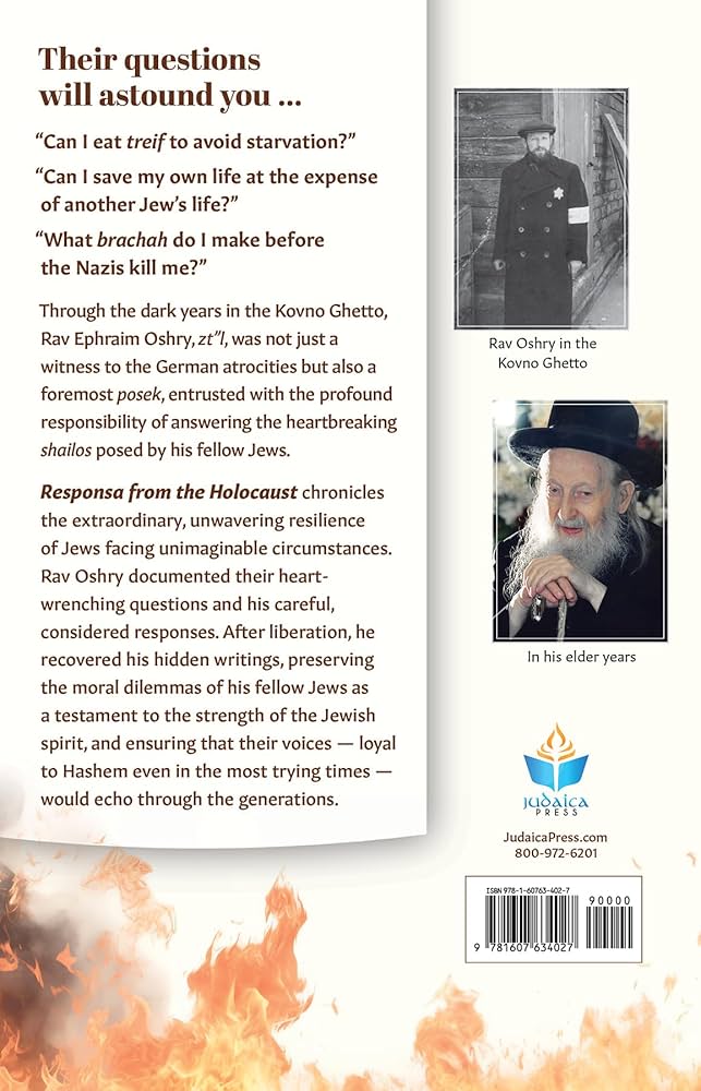 Responsa from the Holocaust - Shailos Uteshuvos from the Kovno Ghetto