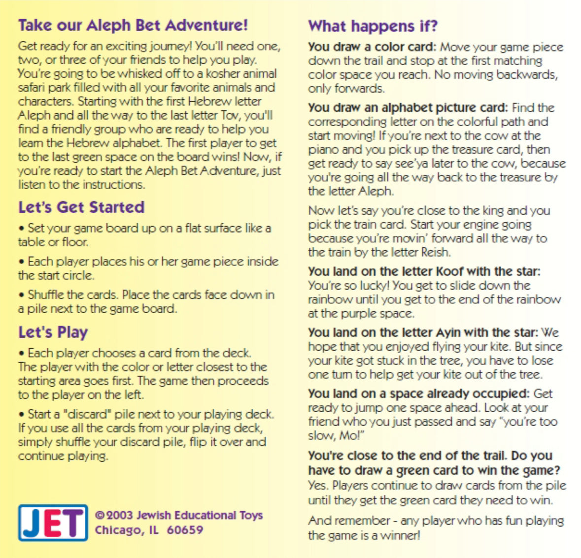 Aleph Bet Adventure