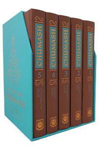 Chumash with an Interpolated English Translation and Commentary Based on the Works of the Lubavitcher Rebbe - 5 Volume Set