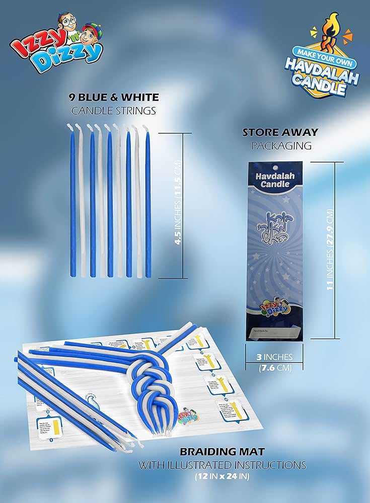 Make Your Own Havdalah Candle Kit - Blue and White