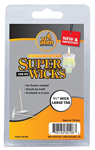 Super Wicks for Oil - 1.5" Wick - Large Tab