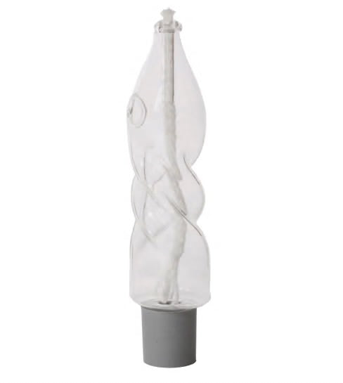 Shabbos Glass Oil Lamps - Wide Twist Shape - Style #165 - Pack of 2 (#80065)