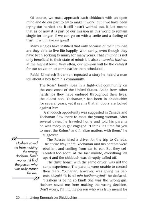 Living Emunah on Shidduchim (Full Size - Hardcover)