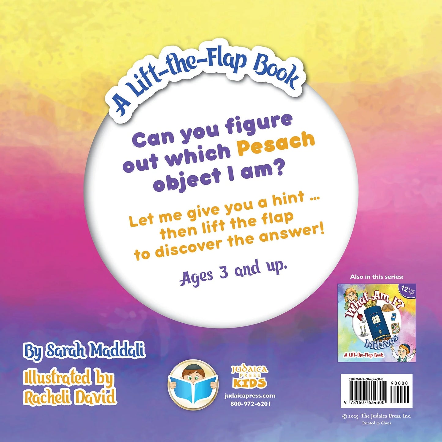 What Am I? Pesach (A Lift-the-Flap Book)