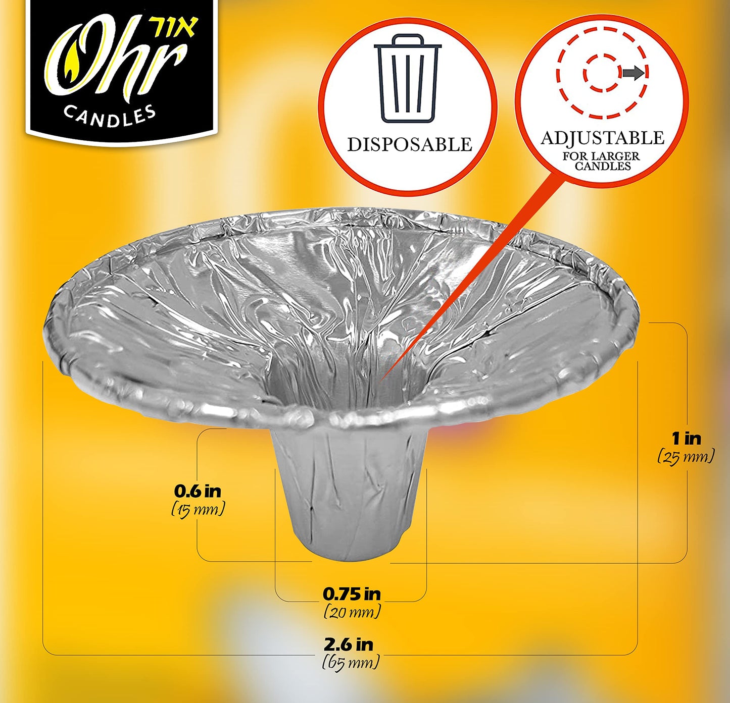 Ohr Disposable Candle Holders - 50 Pack