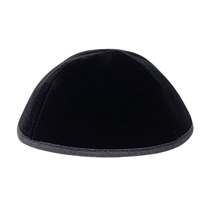 Keter Black Velvet 4-Part Yarmulke with Rim