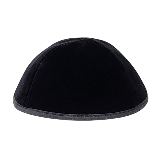 Keter Black Velvet 4-Part Yarmulke with Rim