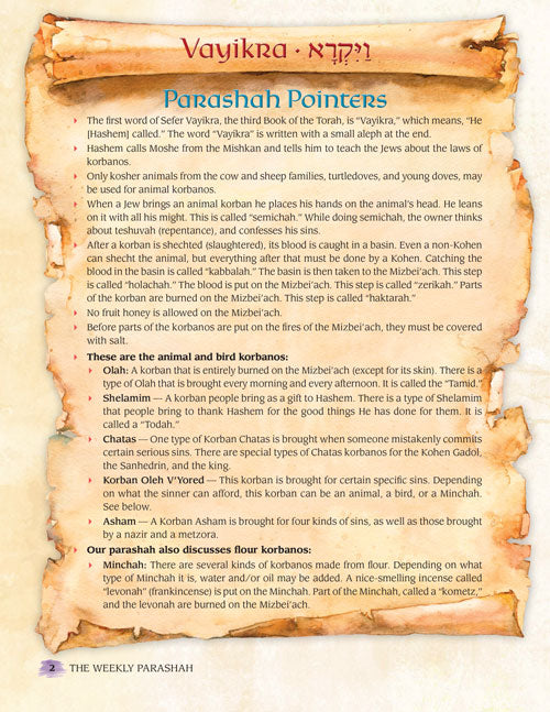 The Weekly Parashah - Jaffa Family Edition - Vayikra