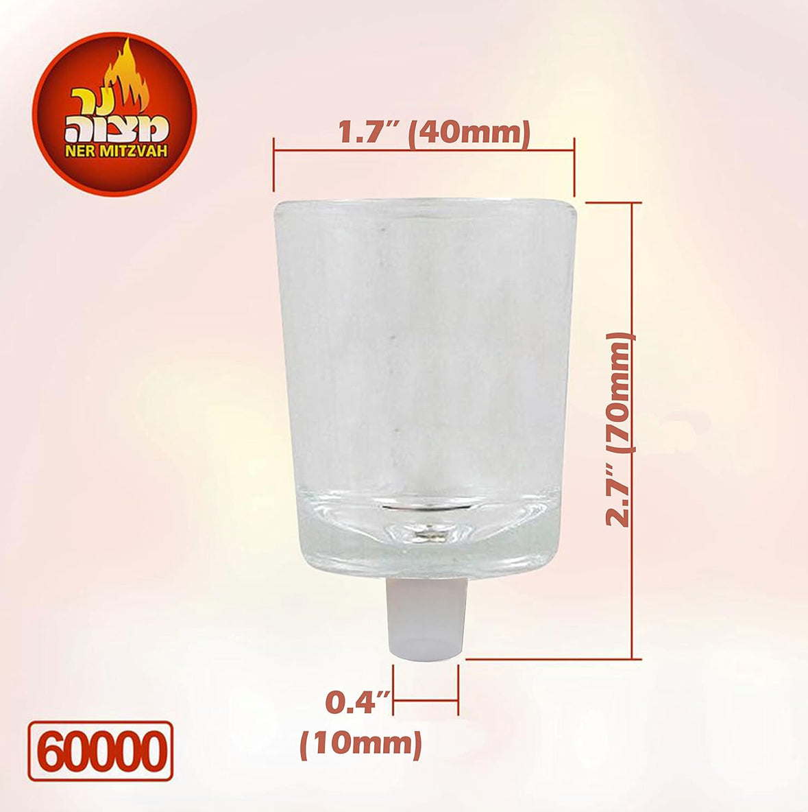 Neironim Glass Candle Holder with Silicone Rubber Holder