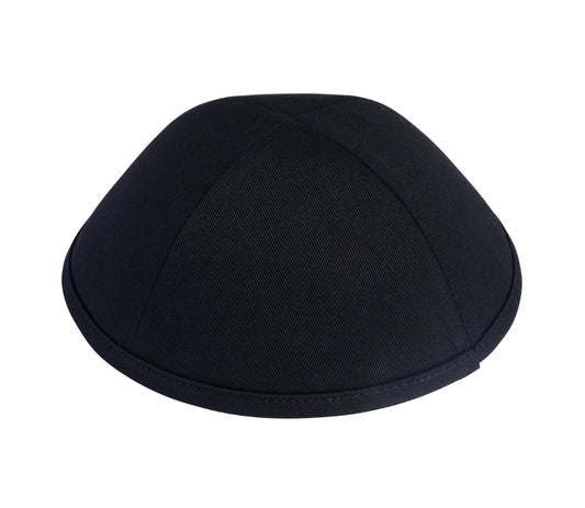 iKIPPAH Black Cotton 4-Part Yarmulke