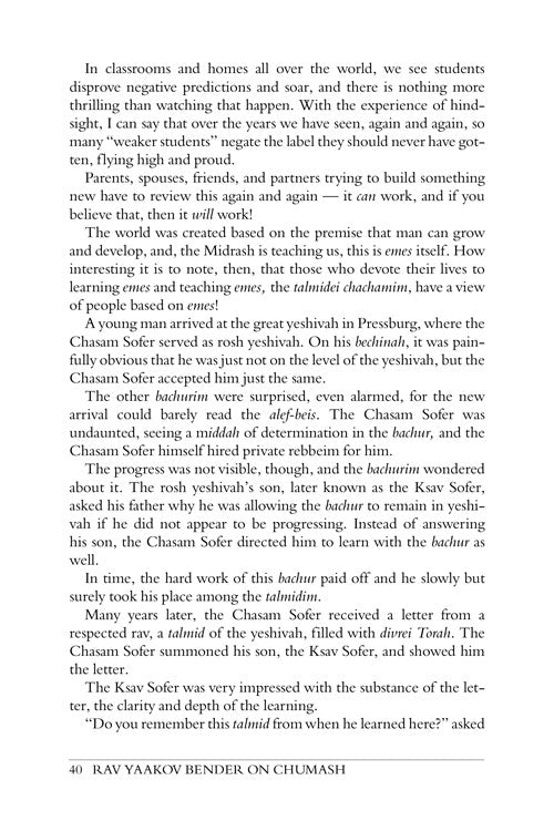 Rav Yaakov Bender on Chumash - Volume 1