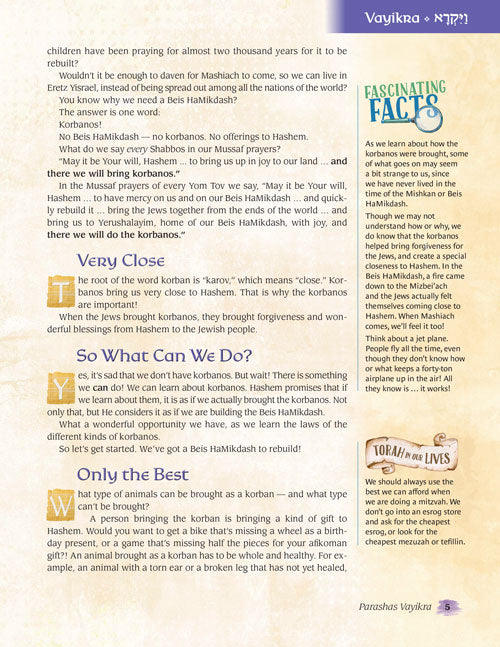 The Weekly Parashah - Jaffa Family Edition - Vayikra