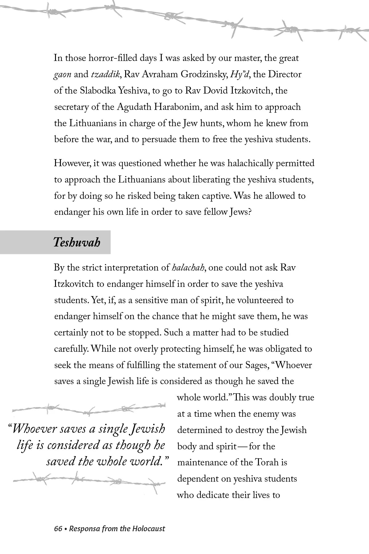 Responsa from the Holocaust - Shailos Uteshuvos from the Kovno Ghetto
