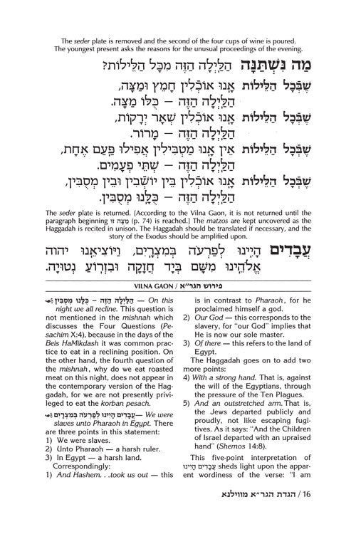 The Vilna Gaon Haggadah