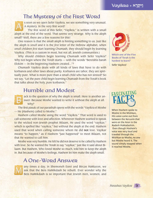 The Weekly Parashah - Jaffa Family Edition - Vayikra