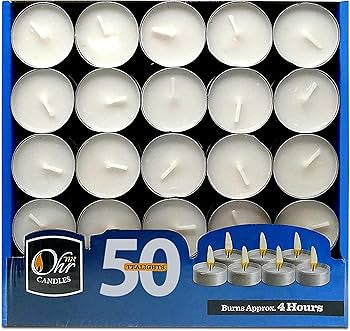 Ohr Tealight Candles - 4 Hour - 50 Pack