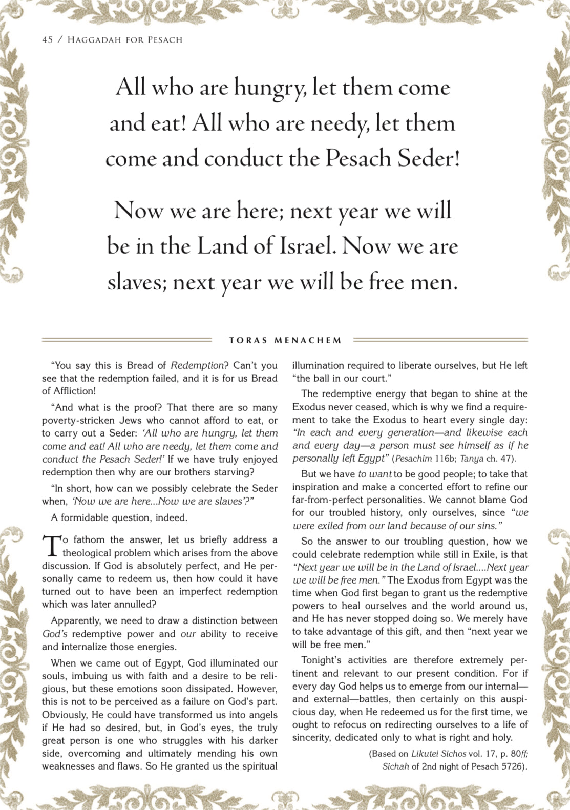 The Kol Menachem Haggadah - Nusach Ashkenaz