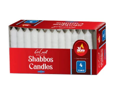 European Shabbos Candles - 4 Hour - 72 Pack