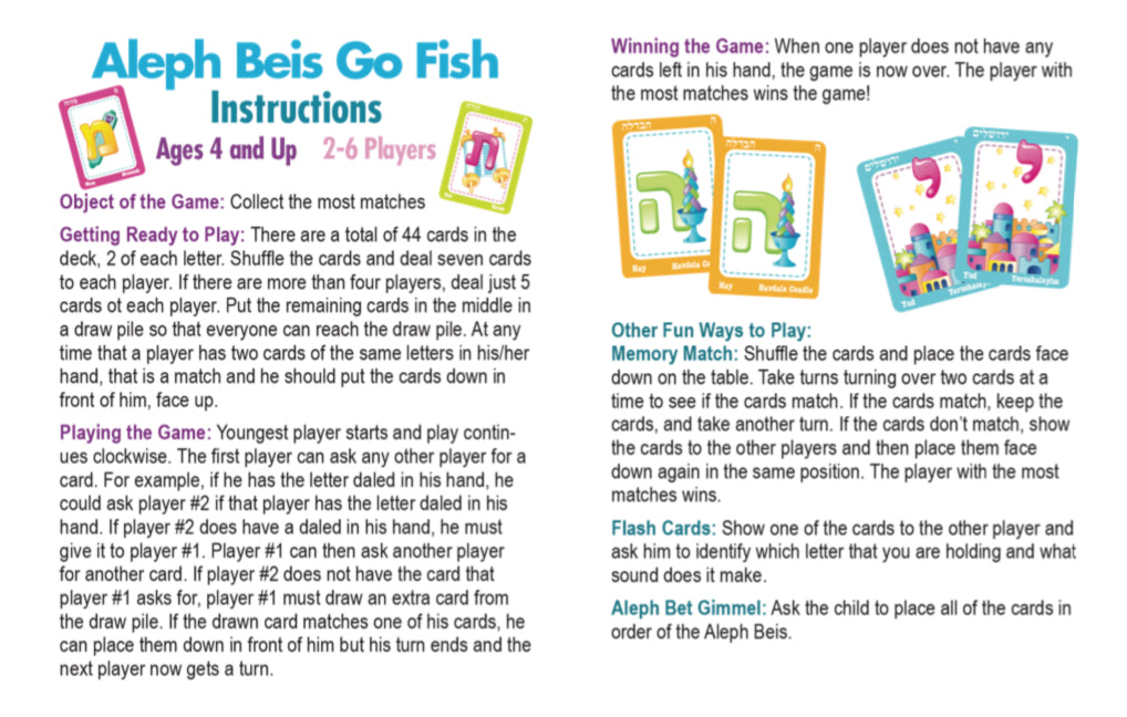 Aleph Beis Go Fish